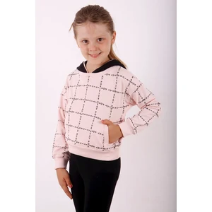 Kız Çocuk Positive Baskılı Crop Sweatshirt