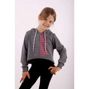 Kız Çocuk Yazı Baskılı Sweatshirt