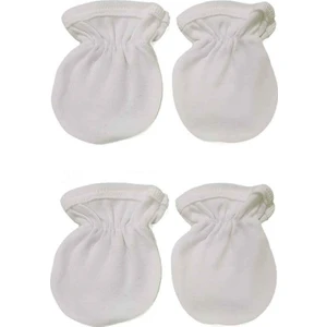 Akyüz Bebe 2'li Eldiven Takım 2 Adet Beyaz 0 - 9 Ay