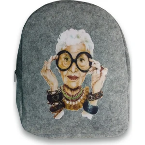 JASPER Keçeli Sırt Çantası Baskılı Gri