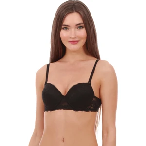 Bill Liza Siyah Balenli Boş Kap Dantelli Sütyen