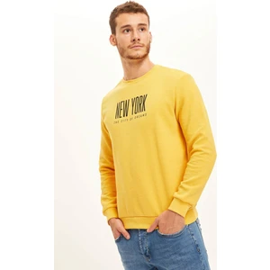 Defacto New York Baskılı Bisiklet Yaka Slim Fit Sweatshirt S1954AZ20WN