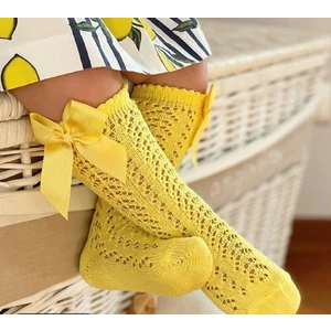Bebeğime Çorap Fiyonklu File Dizaltı Çorap Kız Çocuk / Kız Bebek