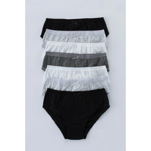 Çok Renkli Kız Çocuk Monochrome 7li Slip Külot