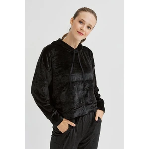 Siyah Velvet Sweatshirt