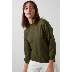 Dik Yaka Basic Örme Sweat Kadın Sweat 5863323