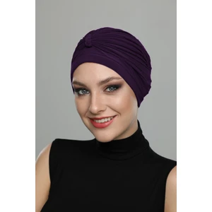 Fidan Bone Örgülü Hazır Türban Tesettür Havuz Bonesi