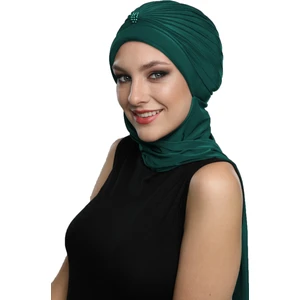 Fidan Bone İncili Atkılı El İşi İnci İşlemeli Hazır Türban Tesettür Bone