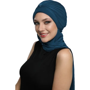 Fidan Bone İncili Atkılı El İşi İnci İşlemeli Hazır Türban Tesettür Bone