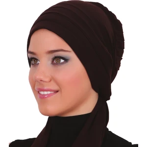 Fidan Bone Pileli Bağlama Hazır Türban Tesettür Bone