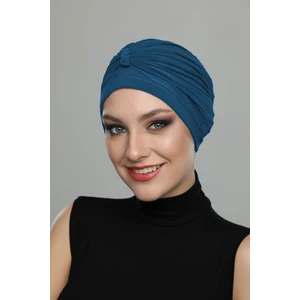 Fidan Bone Örgülü Hazır Türban Tesettür Havuz Bonesi