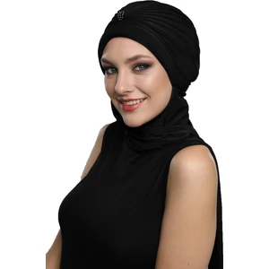 Fidan Bone İncili Atkılı El İşi İnci İşlemeli Hazır Türban Tesettür Bone