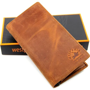 Polo W Club Taba Unisex Vintage Crazy Hakiki Deri Cüzdan Kartlık