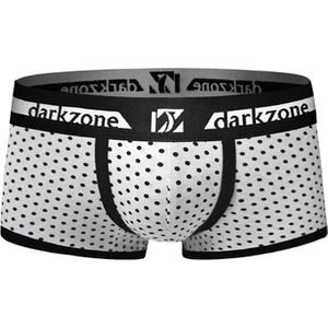 Puantiye Desenli Beyaz Erkek Boxer