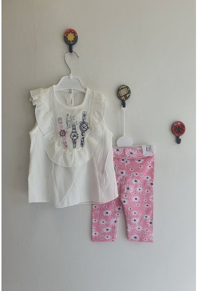 Minidoll Kız Bebek Çiçekli Ikili Takım