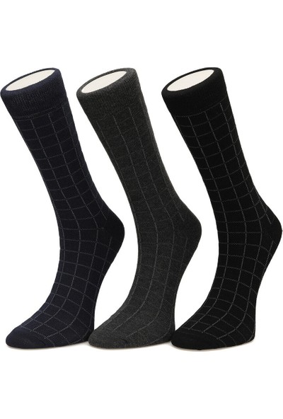 Garamond Grate 3 Lu Skt-M Lacivert Erkek Soket Çorap