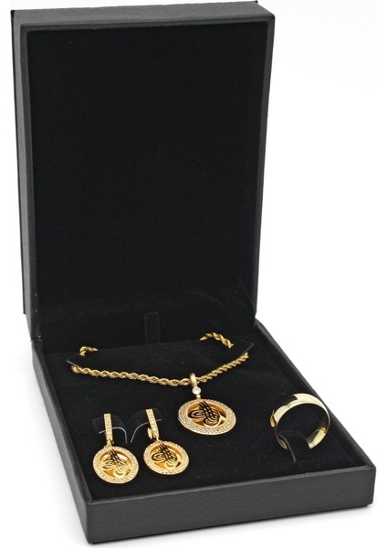 Deri 3'lü Set (Kolye,küpe,yüzük) Takı Kutusu fiyatları