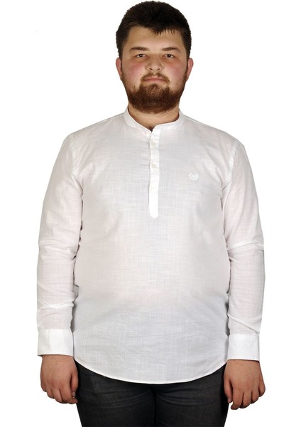 Büyük Beden Erkek Hakim Yaka Gömlek 20388
