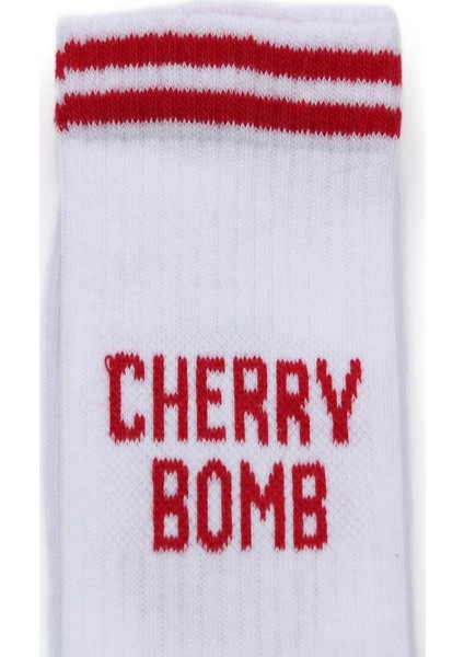 2'li Kadın Hello Cherry Bomb Yazılı Çorap 8500-B2 modelleri