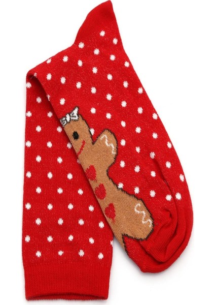 4'lü Kadın Kurabiye Adam&kız PuanlıÇizgili Desenli Çorap 3064-B4 modelleri