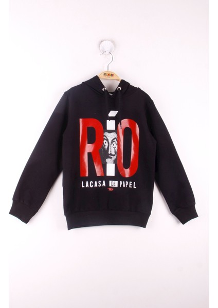 Erkek Çocuk La Casa Baskılı Sweatshirt