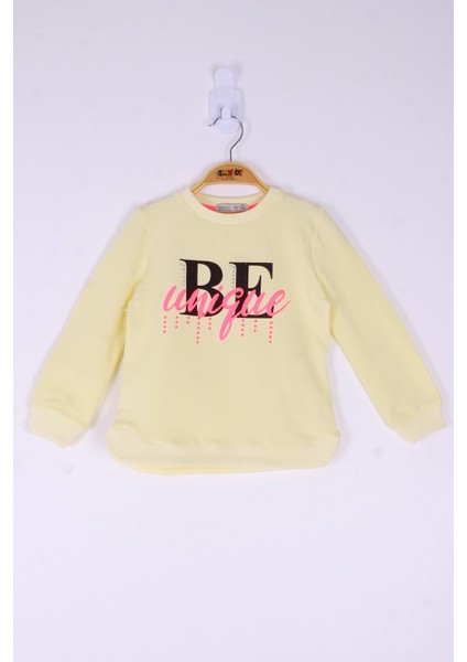Kız Çocuk Be Baskılı Sweatshirt