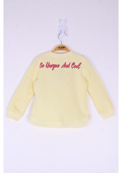 Kız Çocuk Be Baskılı Sweatshirt
