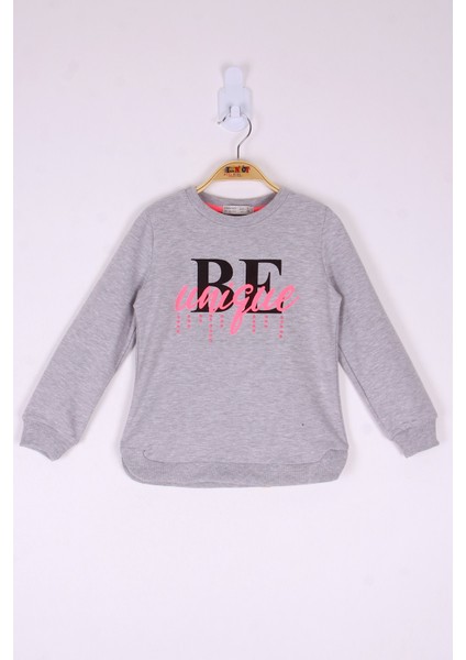 Kız Çocuk Be Baskılı Sweatshirt