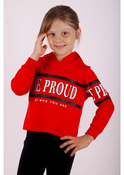 Kız Çocuk Be Proud Baskılı Sweatshirt