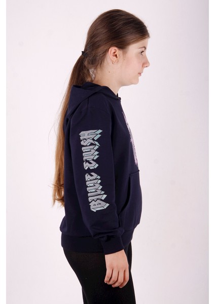 Kız Çocuk Billie Eilish Baskılı Sweatshirt