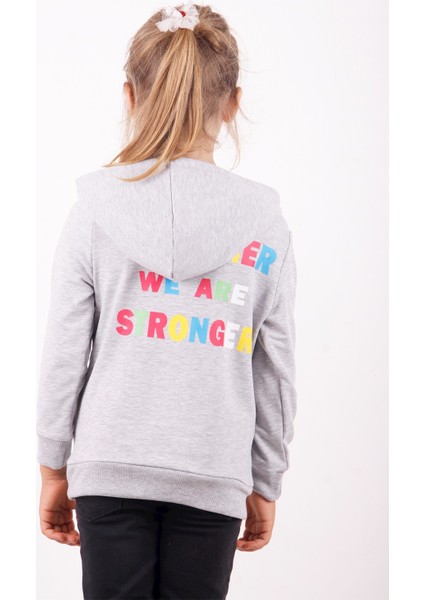 Kız Çocuk Stronger Baskılı Sweatshirt
