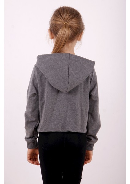 Kız Çocuk Yazı Baskılı Sweatshirt