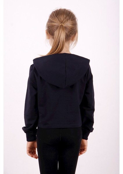 Kız Çocuk Yazı Baskılı Sweatshirt
