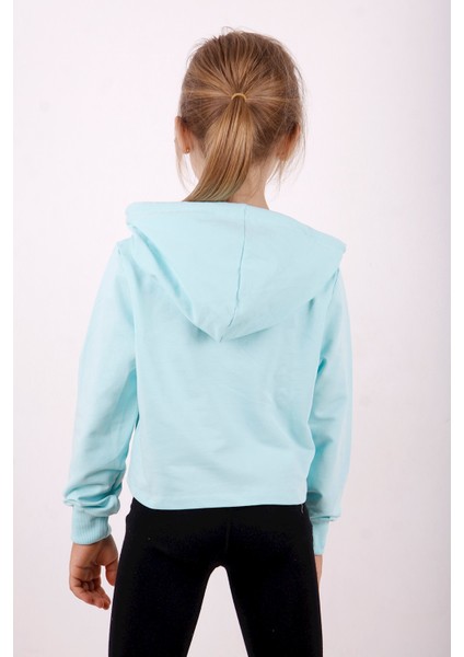 Kız Çocuk Yazı Baskılı Sweatshirt