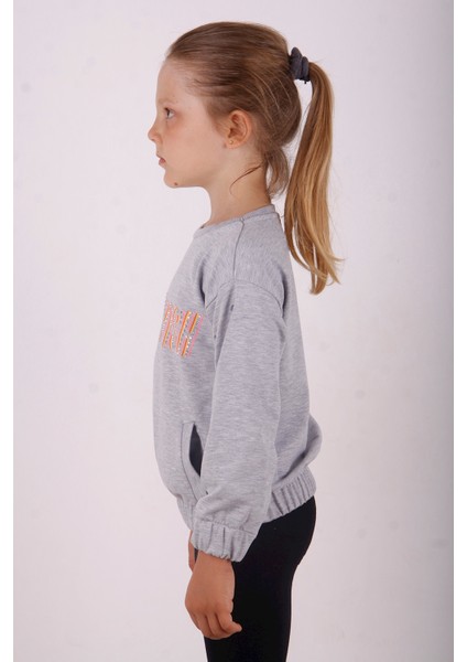 Kız Çocuk You Wish Baskılı Sweatshirt