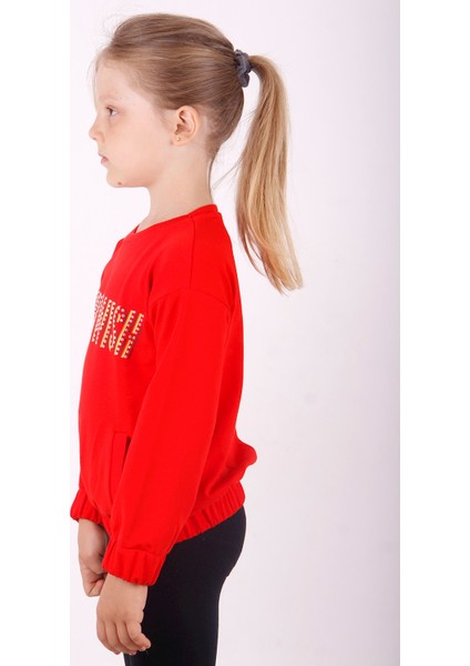 Kız Çocuk You Wish Baskılı Sweatshirt