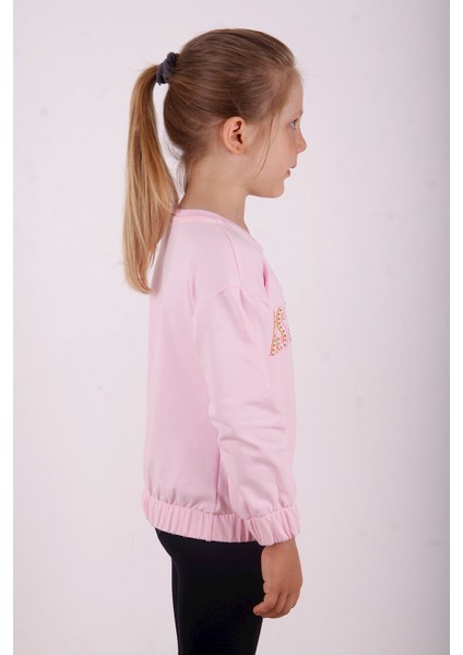 Kız Çocuk You Wish Baskılı Sweatshirt