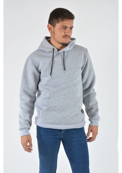 Terapi Men Erkek Kapüşonlu Sweatshirt 20Y-5200311 Gri