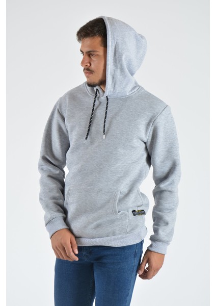 Terapi Men Erkek Kapüşonlu Sweatshirt 20Y-5200311 Gri