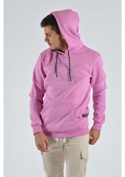 Erkek Kapüşonlu Sweatshirt 20Y-5200365 Pembe