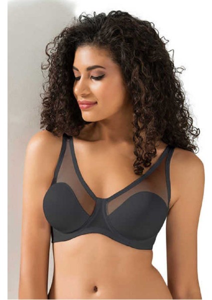 Kadın Siyah Tül Detaylı Toparlayıcı Soft Cup 3'lü Paket Sütyen