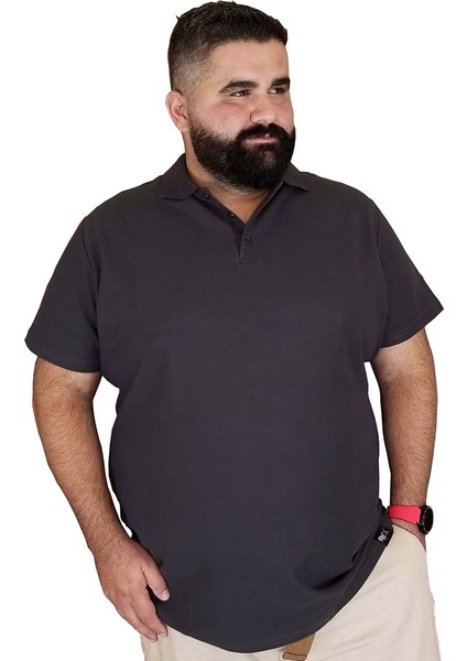 Xanimal Büyük Beden Erkek T-Shirt Polo Yaka Cepsiz Spor 3xl 4xl 5xl 6xl 7xl