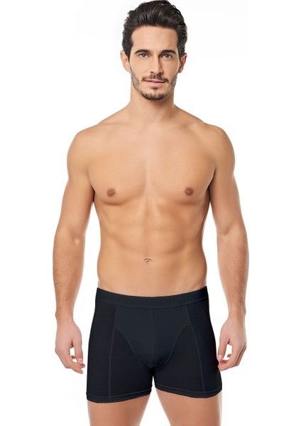0114 12'li Paket Likralı Erkek Boxer