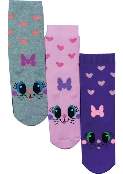 Mem Socks Kaydırmaz Havlu Çocuk Çorabı 3'lü