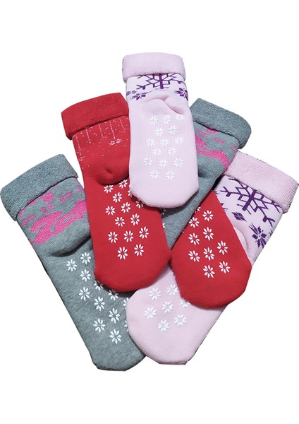 Mem Socks Kaydırmaz Havlu Çocuk Çorabı 3'lü