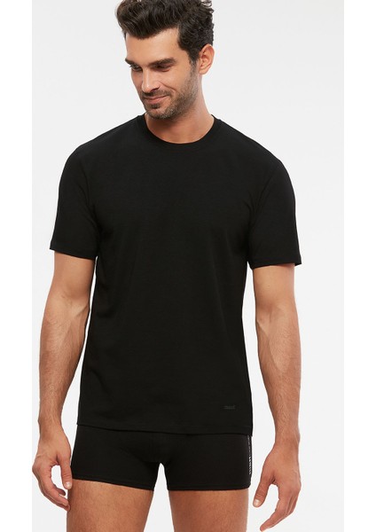 Erkek Penye Likra Compact 0-Yaka James T-Shirt Atlet 2 li