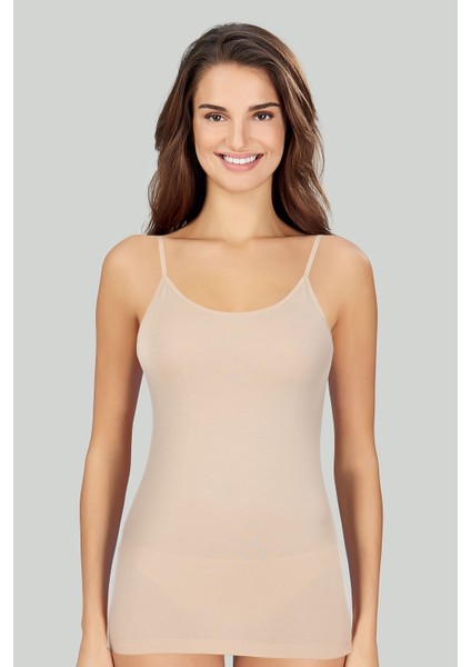 Kadın Penye Likra İnce Askılı Basic Top Atlet 4 lü