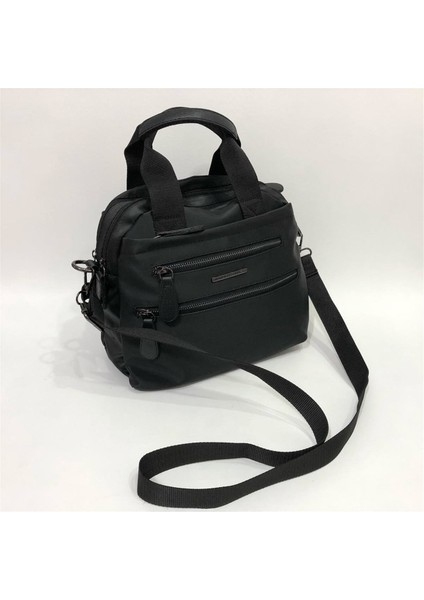 s Kadın Kumaş El ve Çapraz Askılı Çok Gözlü Çanta 25Cm30Cm