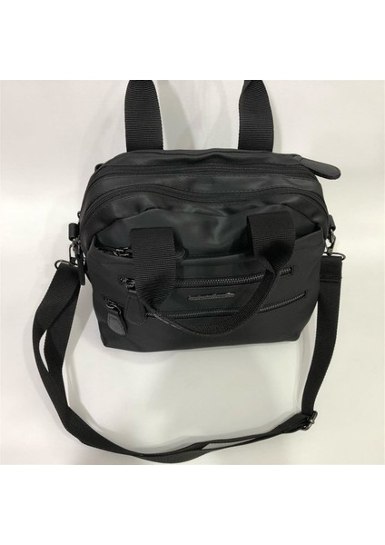 s Kadın Kumaş El ve Çapraz Askılı Çok Gözlü Çanta 25Cm30Cm