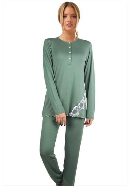 Kadın Pijama Takımı 59522 Çağla Yeşili